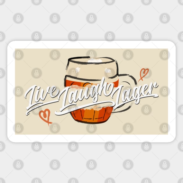 Live. Laugh. Lager. Sticker by HopNationUSA